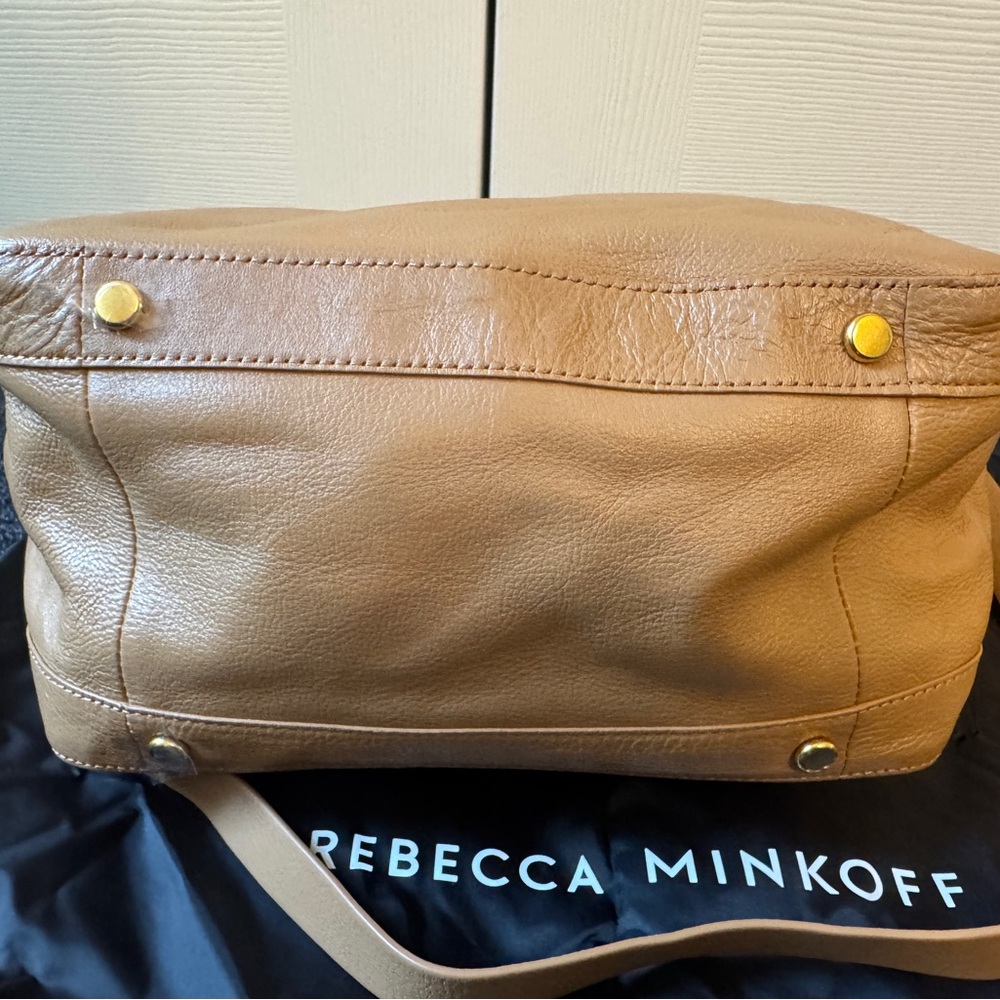 SOLD Tan Leather Shoulder Bag with Slouchy Design - Picture 8 of 10